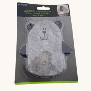 e-Circuit Microfiber Screen Cleaner Bear Design Gray Phone Tablet Laptop New